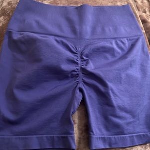 Blue Scrunch Butt Shorts
